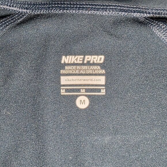 Nike Pro Dri Fit Womens Navy Blue 1/2 Zip Athletic Exercise Jacket Size Medium - Picture 4 of 14
